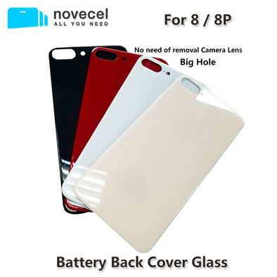 5pcs/lot Big Hole Back Glass Cover For iPhone 8 8Plus