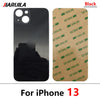 Big Hole Back Glass Replacement for iPhone 13 / 13 Pro / 13 Pro Max with Double Side Adhesive 3M Tape