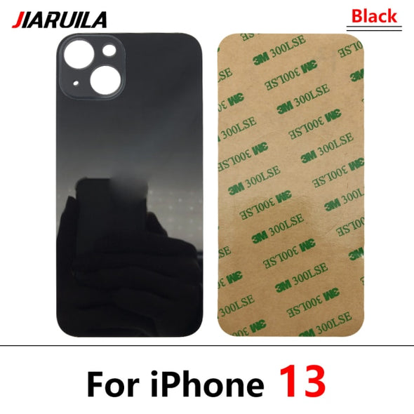 Big Hole Back Glass Replacement for iPhone 13 / 13 Pro / 13 Pro Max with Double Side Adhesive 3M Tape