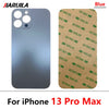 Big Hole Back Glass Replacement for iPhone 13 / 13 Pro / 13 Pro Max with Double Side Adhesive 3M Tape