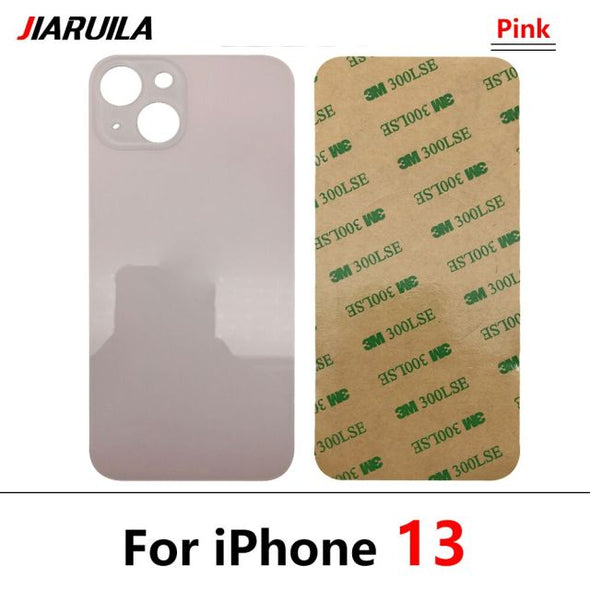 Big Hole Back Glass Replacement for iPhone 13 / 13 Pro / 13 Pro Max with Double Side Adhesive 3M Tape