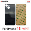 Big Hole Back Glass Replacement for iPhone 13 Mini with Double Side Adhesive 3M Tape