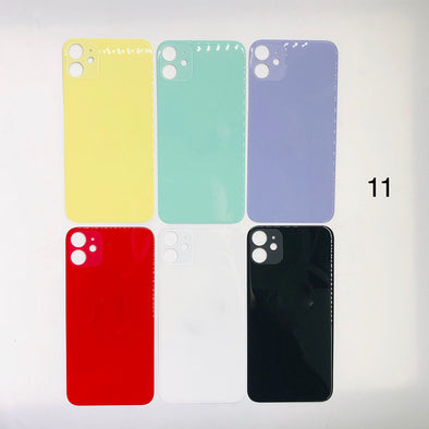 5pcs/lot Big Hole Back Glass Cover For iPhone 11